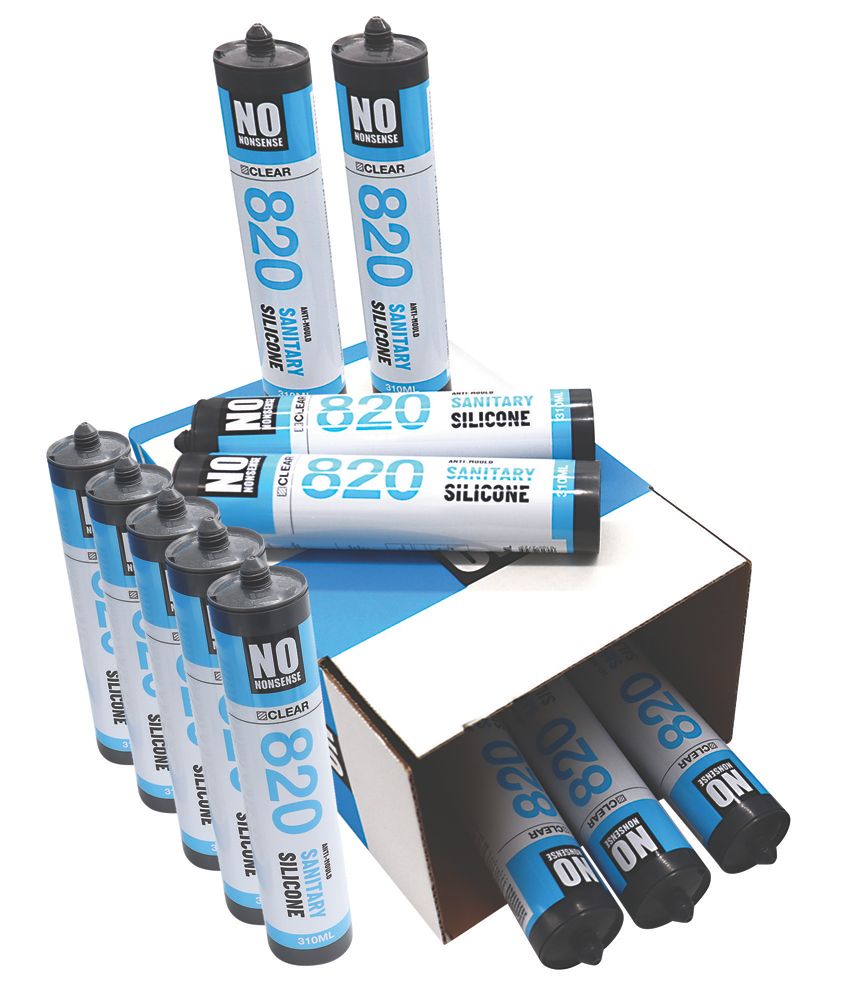 Image of No Nonsense Sanitary Silicone Clear 310ml 12 Pack 