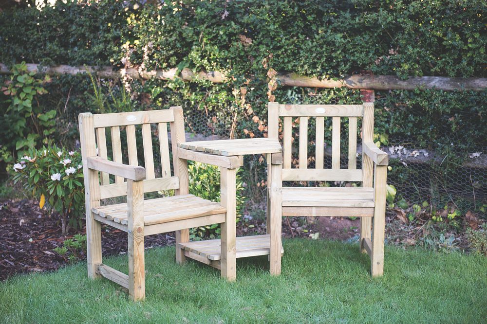 Image of Forest Harvington Garden Love Seat Mixed Softwood 5' 6" x 3' 