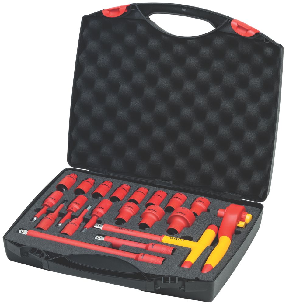 Image of Wiha 1/2" Electrical Ratchet Wrench Set 20 Pieces 