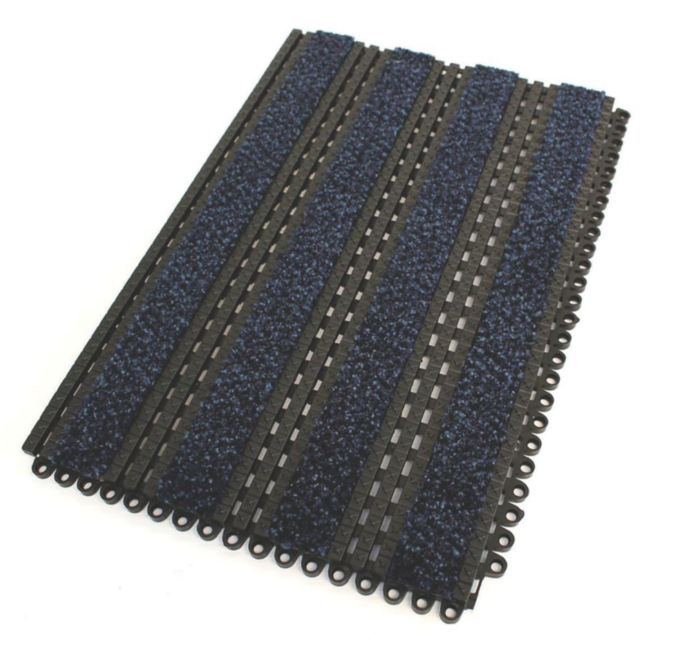 Image of COBA Europe Premier Track Entrance Mat Black / Blue 440mm x 290mm x 16mm 2 Pack 