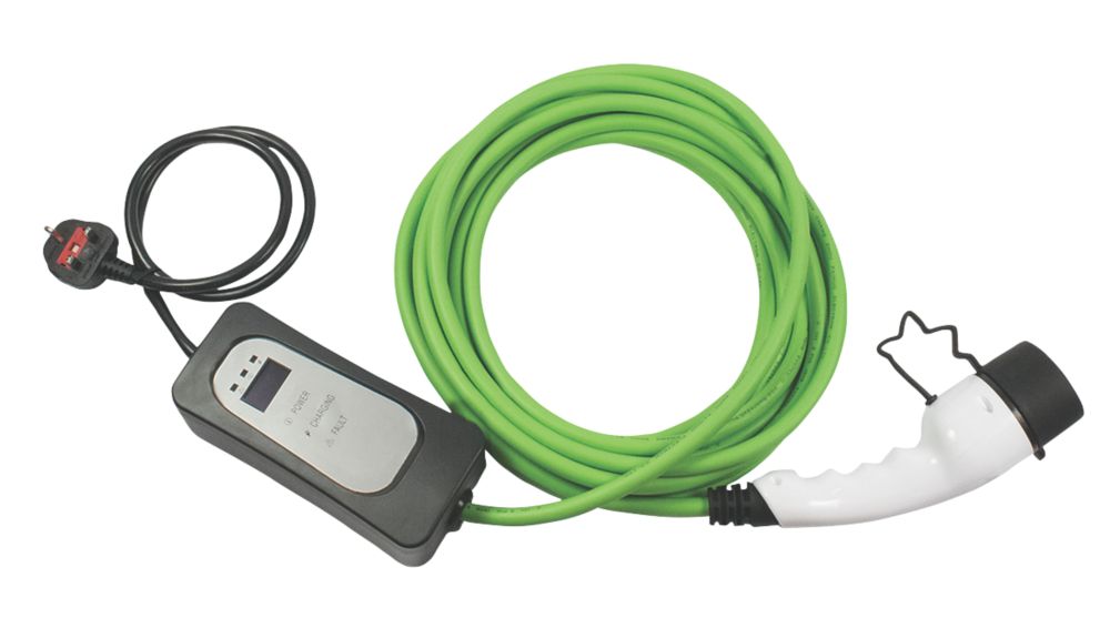 Image of Masterplug 10A 2.3kW Mode 2 Type 2 Socket Electric Vehicle Charging Cable 10m 