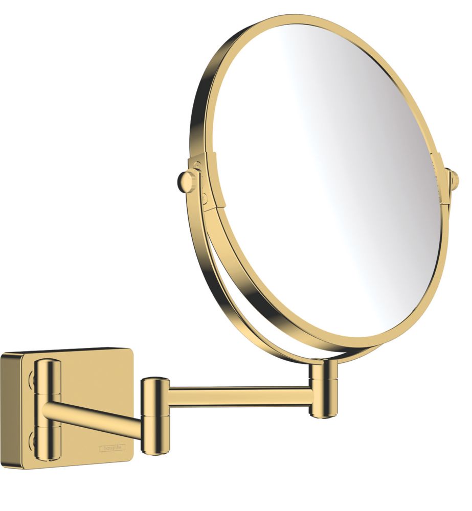 Image of Hansgrohe AddStoris Shaving Mirror Polished Gold Optic 208mm x 344mm x 283mm 