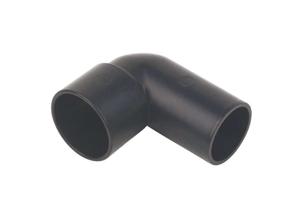 Image of FloPlast Conversion Bends 90Â° Black 32mm 5 Pack 