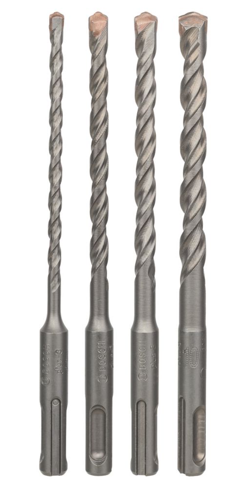 Image of Bosch SDS Plus Shank Hammer Drill Set 4 Pieces 