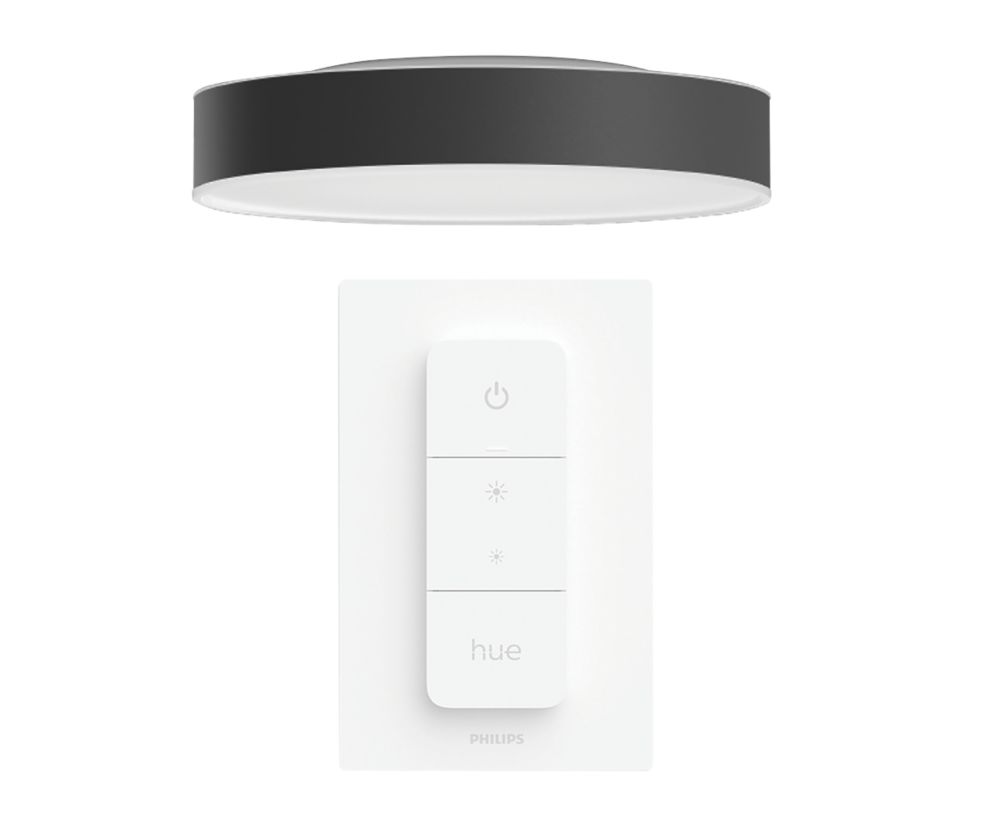 Image of Philips Hue Ambiance Enrave LED Ceiling Light Black 19.2W 1900-2450lm 