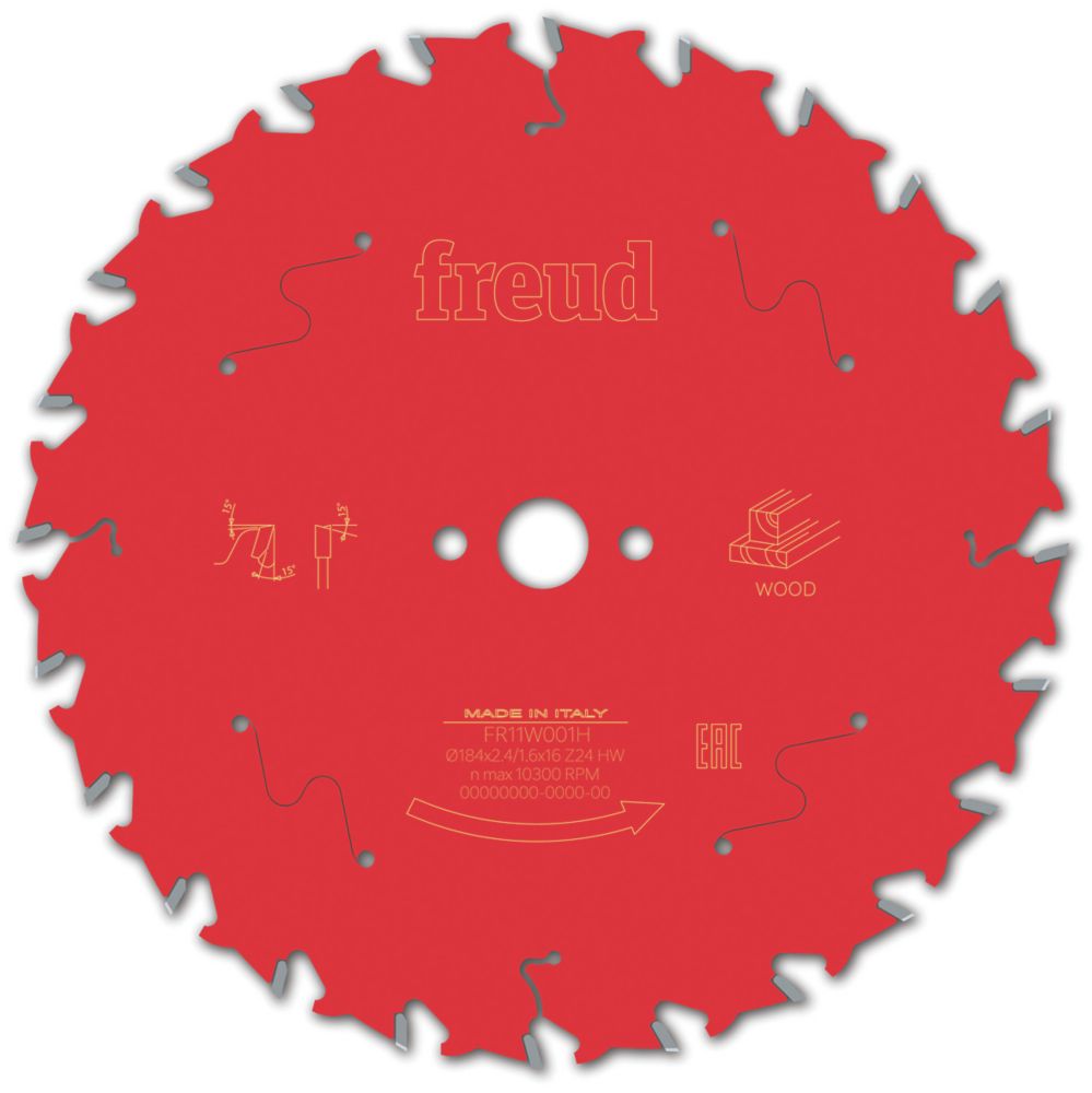 Image of Freud Wood Circular Saw Blade 184mm x 16mm 24T 