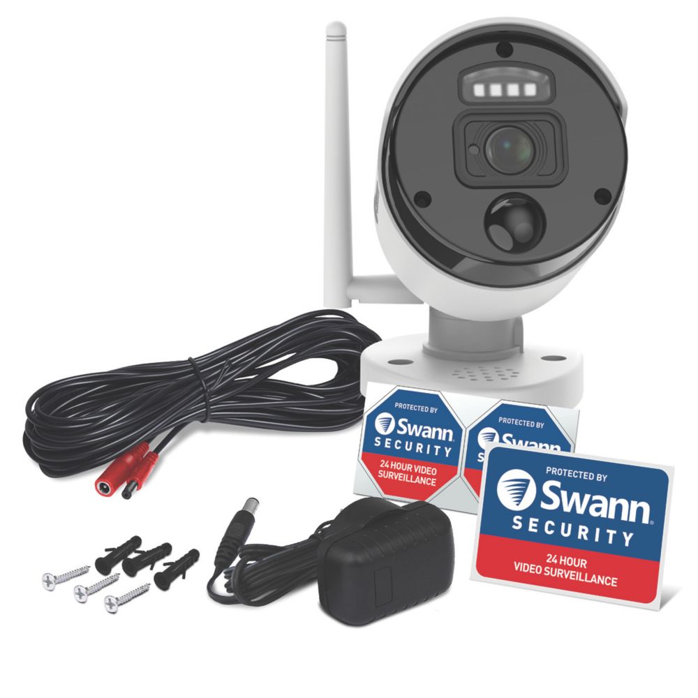 Image of Swann SWNVW-500CAM-EU White Wired 1080p Indoor & Outdoor Bullet Add-On Camera for Swann Wi-Fi NVR CCTV Kit 