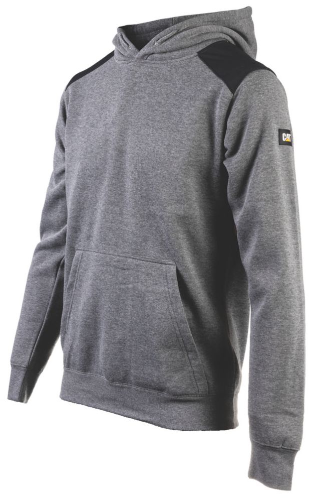 Image of CAT Essentials Hooded Sweatshirt Dark Heather Grey Small 34-37" Chest 