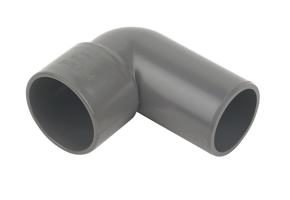 Image of FloPlast Conversion Bends 90Â° Grey 32mm 5 Pack 
