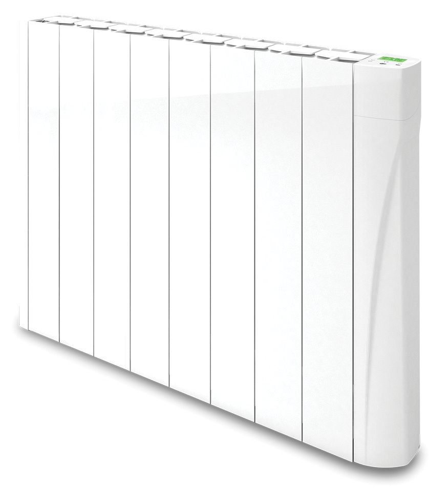 Image of TCP Wall-Mounted Smart Wi-Fi Digital Oil-Filled Electric Radiator White 1000W 