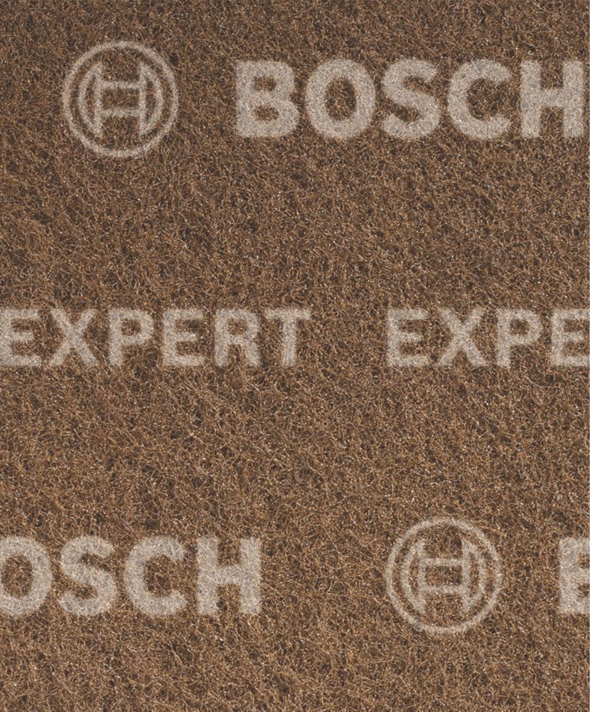 Image of Bosch Expert N880 60-Grit General Sheet Metal Fleece Pads 140mm x 115mm Brown 2 Pack 