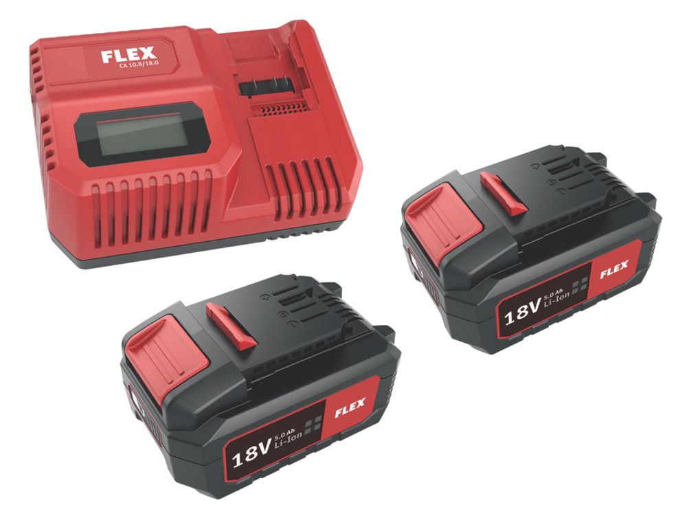 Image of Flex P-Set 55 R/BS 18V 5.0Ah Li-Ion Battery & Charger Set 