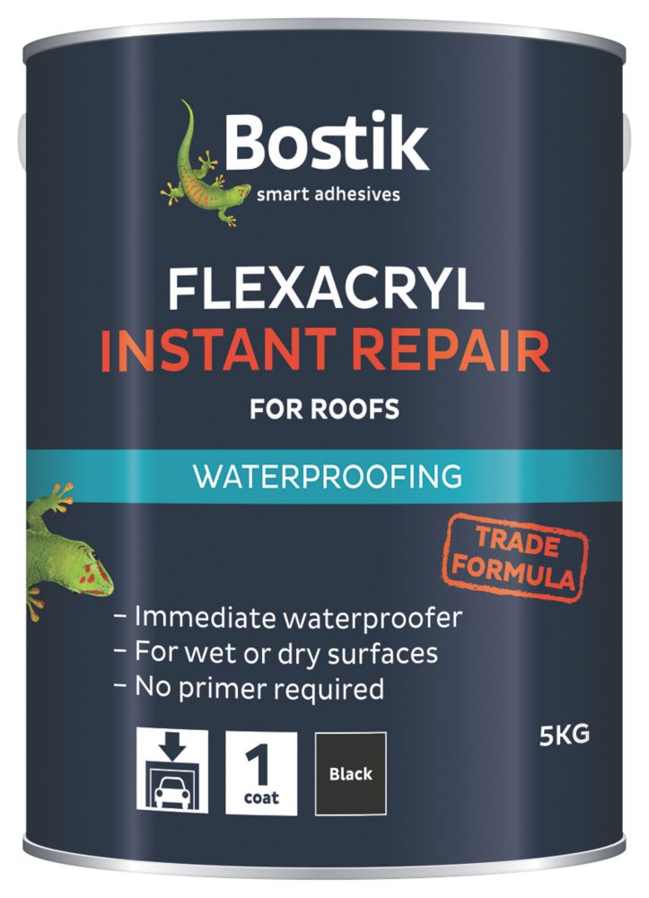 Image of Bostik Flexacryl Roof Repair Compound Black 5kg 