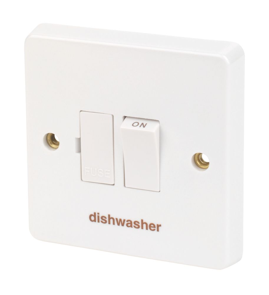 Image of Crabtree Capital 13A Switched Dishwasher Fused Spur White 