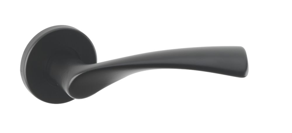 Image of Urfic Belgravia Lever on Rose Door Handles Pair Black 