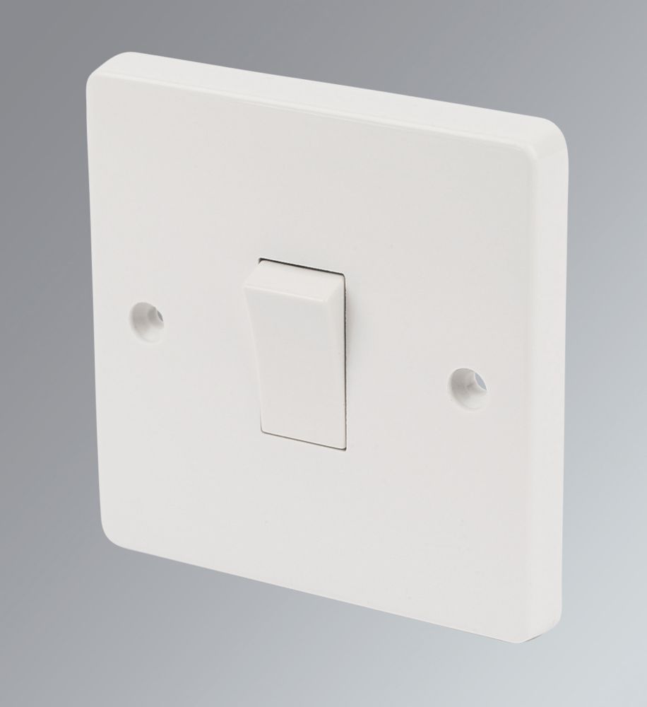 Image of Crabtree Capital 10AX 1-Gang 1-Way Light Switch White 