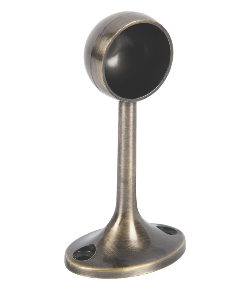 Image of Rothley End Bracket Antique Brass 25mm 