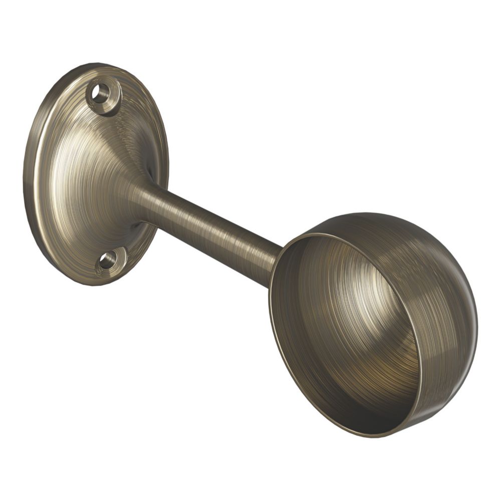Image of Rothley End Bracket Antique Brass 25mm 