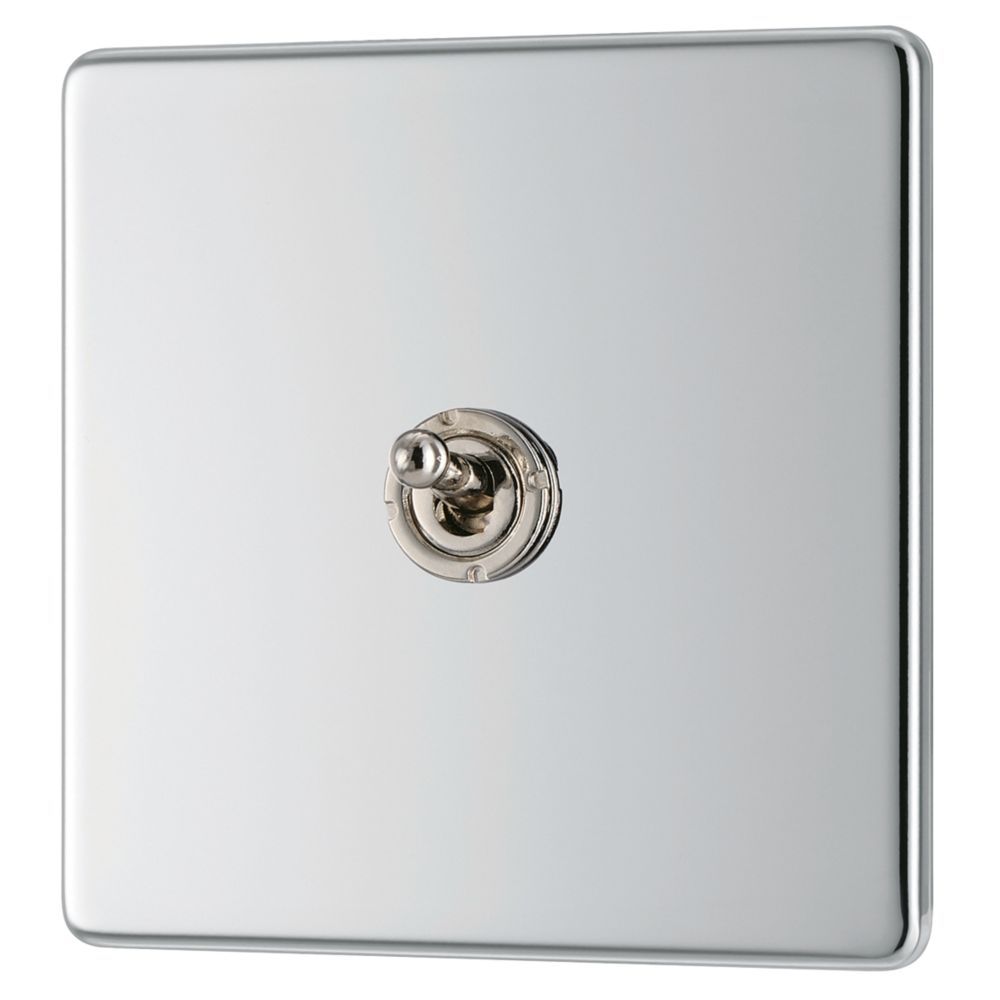 Image of LAP 20A 16AX 1-Gang 2-Way Toggle Switch Polished Chrome 