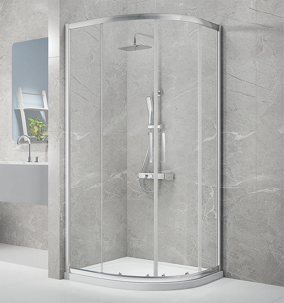 Image of Triton Neo Eight Framed Quadrant Shower Enclosure Non-Handed Chrome 900mm x 900mm x 1900mm 