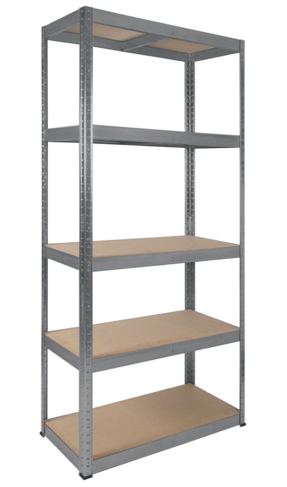 Image of RB Boss 5-Tier Galvanised Steel Boltless Freestanding Shelving 900mm x 400mm x 1800mm 