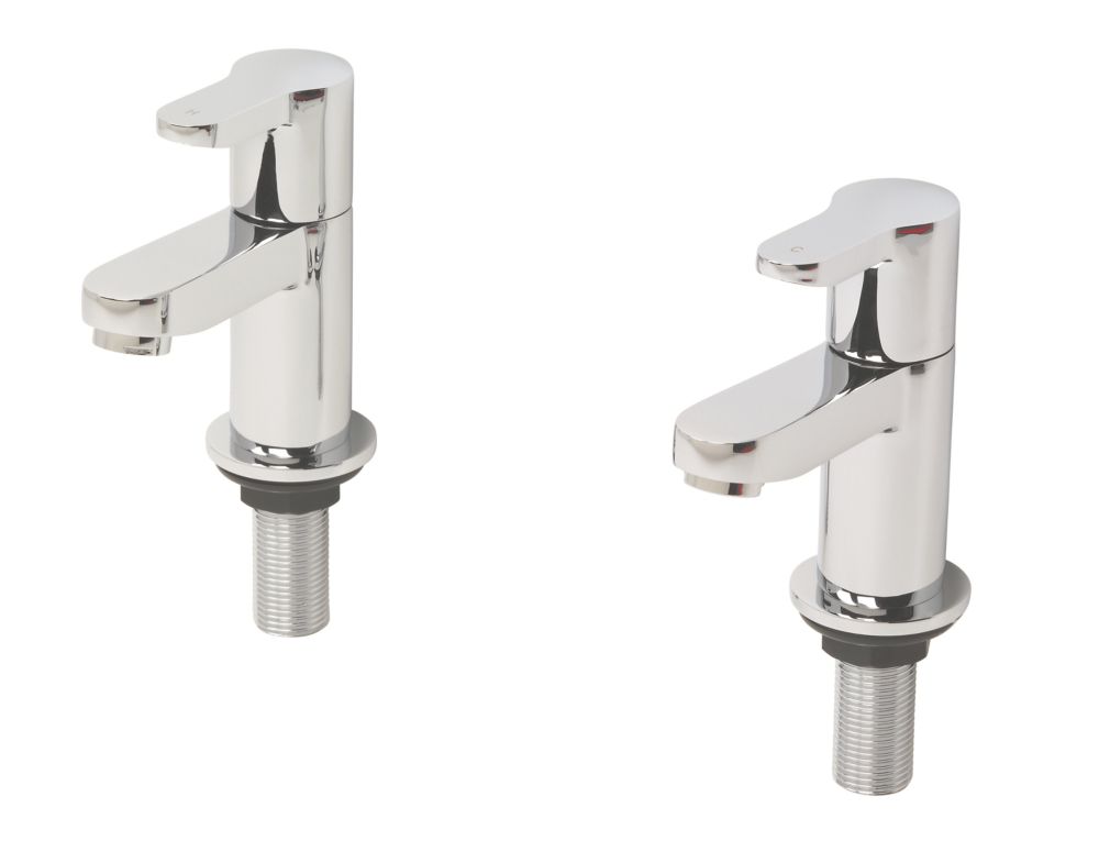 Image of Swirl Elevate Bathroom Basin Taps Chrome 
