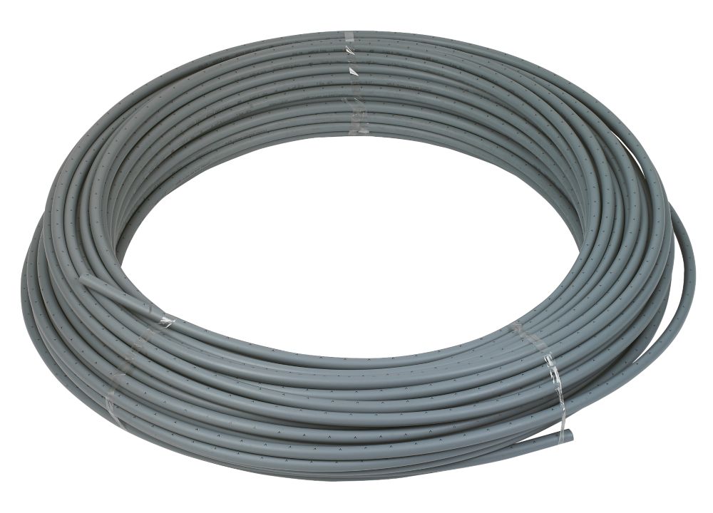 Image of Push-Fit Polybutylene Barrier Pipe - Grey 15mm x 100m Grey 