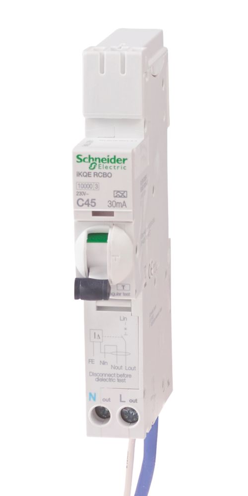 Image of Schneider Electric iKQ 45A 30mA SP & N Type C 3-Phase RCBOs 