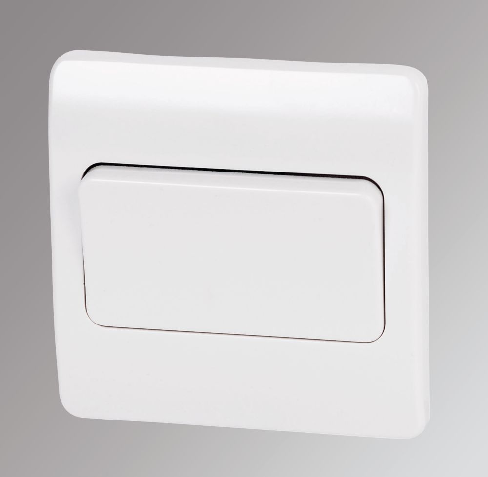 Image of MK Logic Plus 10AX 1-Gang 2-Way Light Switch White 