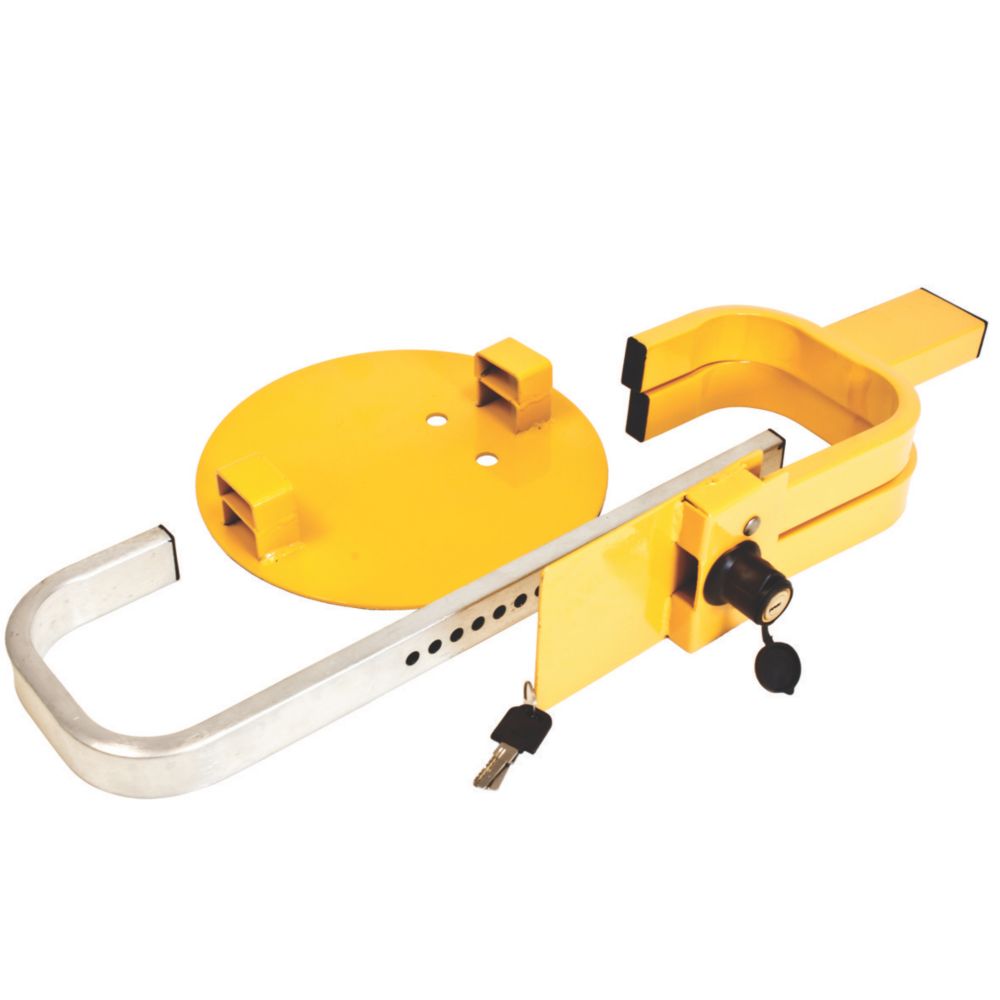 Image of Maypole Universal Trailer Wheel Clamp 13-17" Yellow 