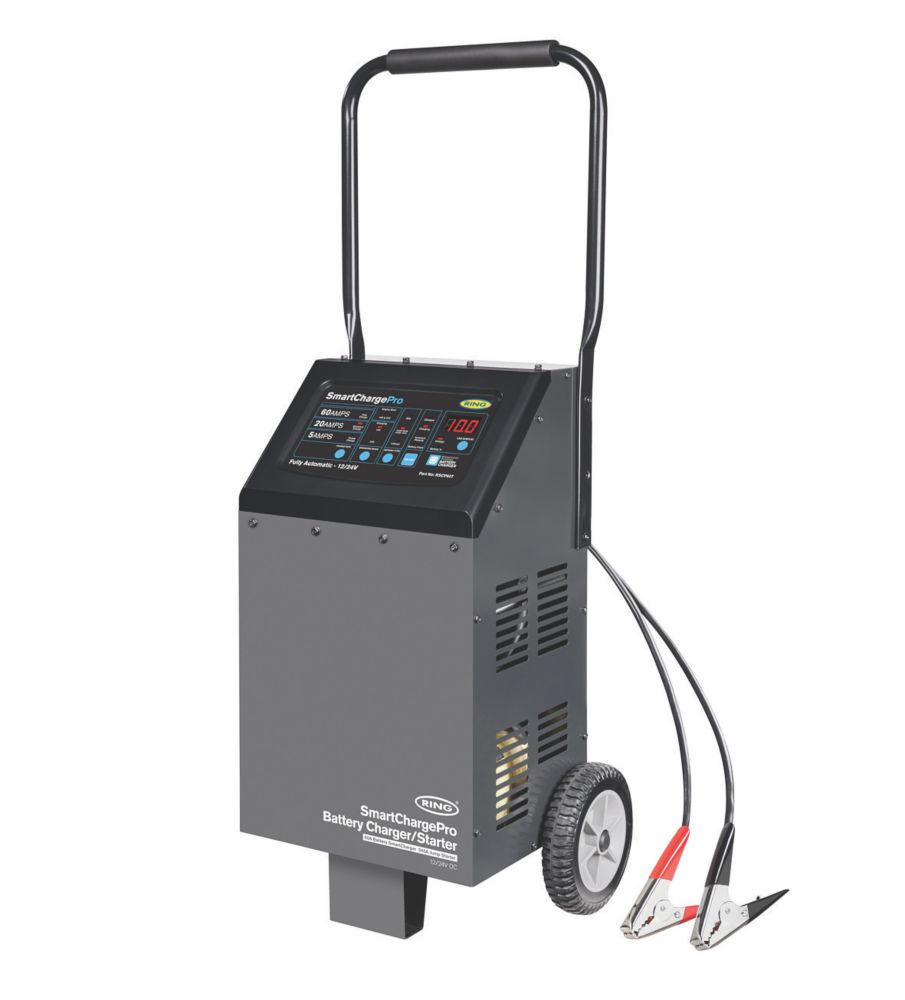 Image of Ring 60A Automatic Trolley Smart Battery Charger & Jump Starter 12/24V DCV 