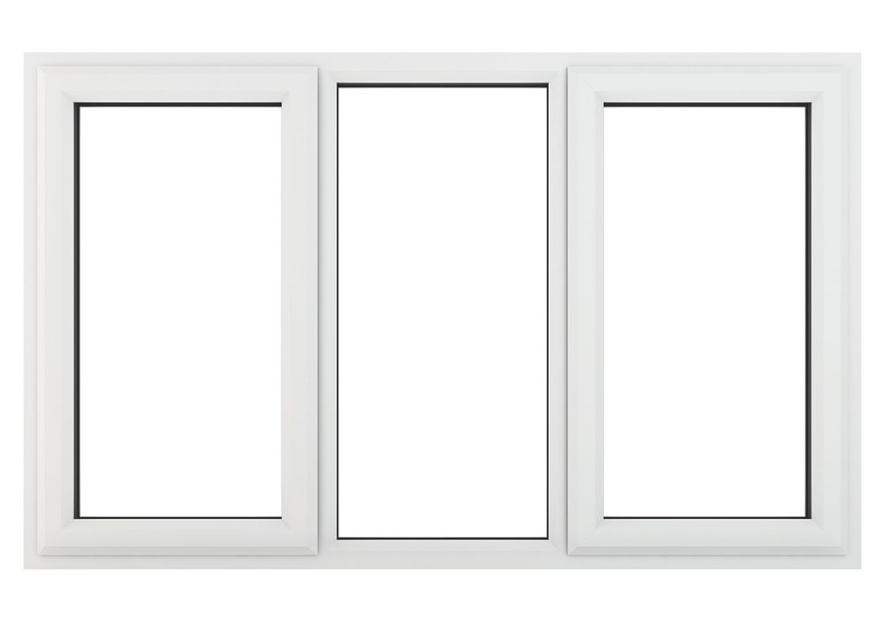 Image of Crystal Left & Right-Hand Opening Clear Triple-Glazed Casement White uPVC Window 1770mm x 1040mm 