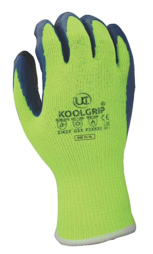 Image of UCI KoolGrip Thermal Latex Grip Gloves Yellow X Large 