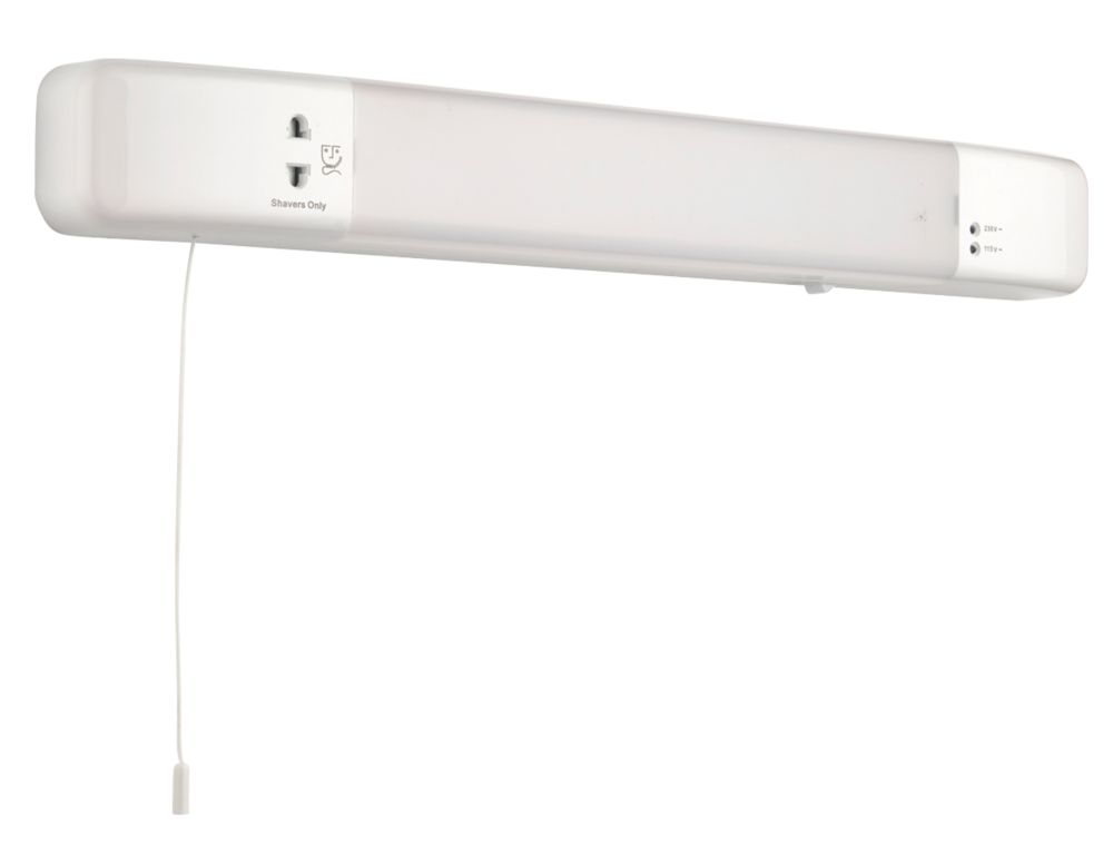 Image of Dual Voltage LED Shaver Light Gloss White 7W 480lm 