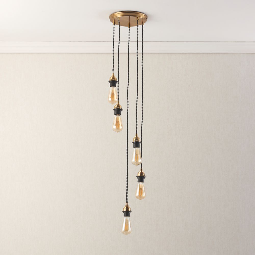 Image of Quay Design Cable Set 5-Light Cable Set Pendant Antique Brass 