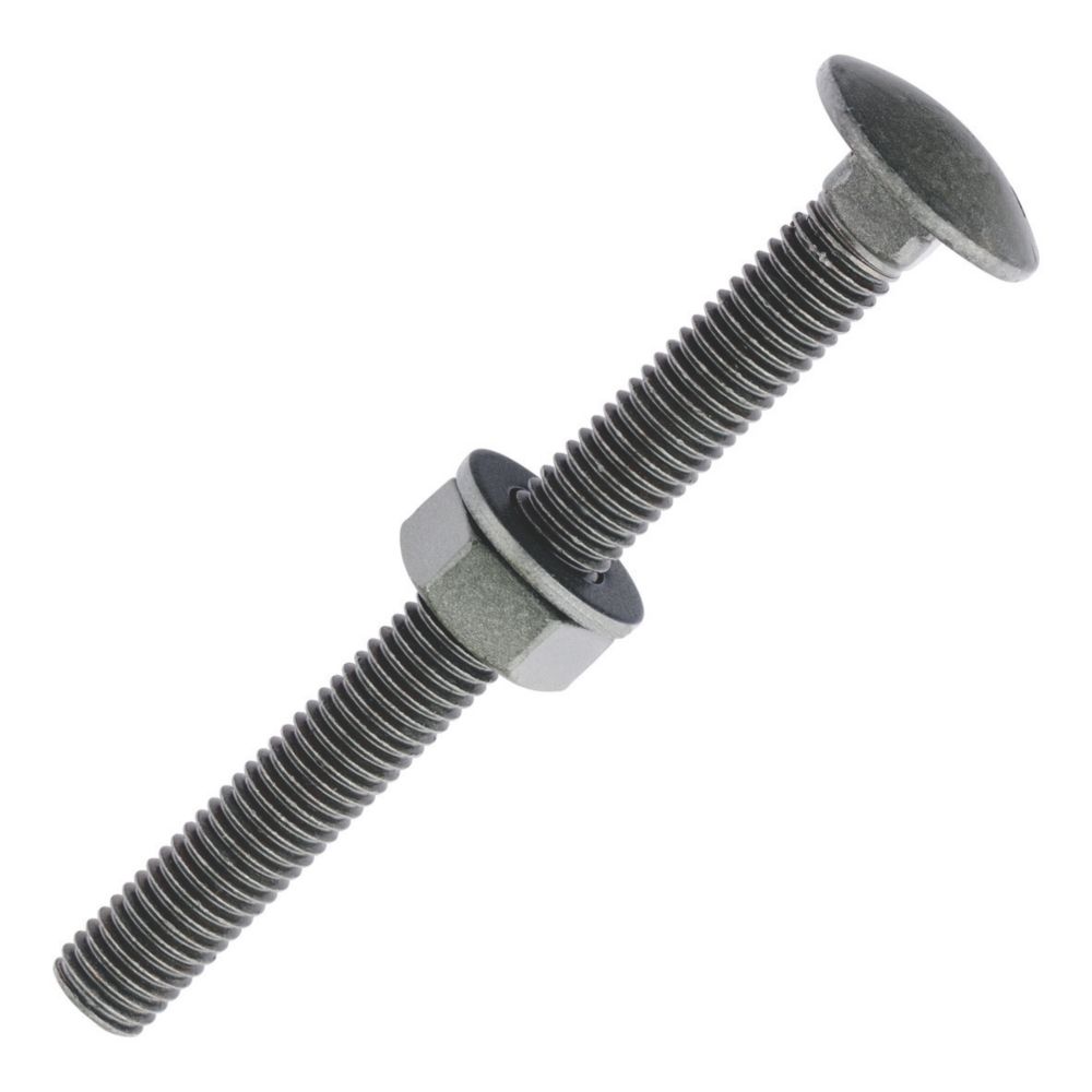 Image of Timco Exterior Carriage Bolts Organic Green Coating M10 x 100mm 10 Pack 