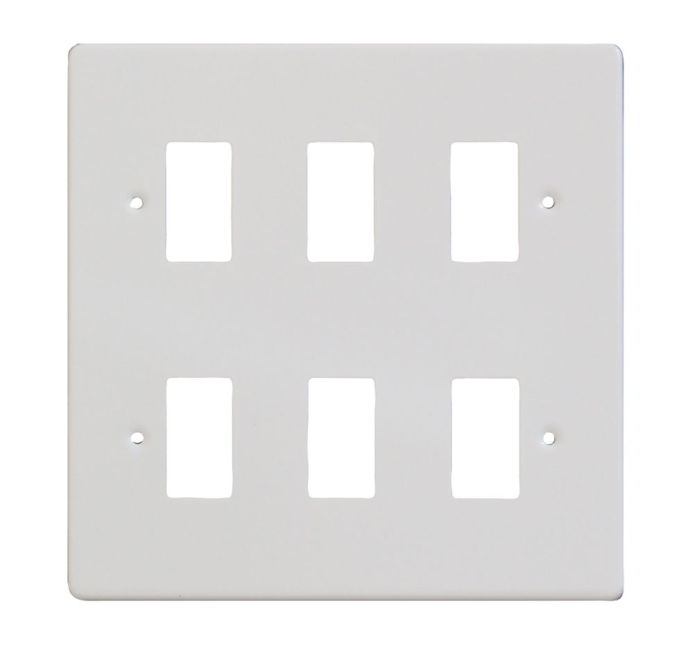 Image of Varilight PowerGrid 6-Module Grid Faceplate White 