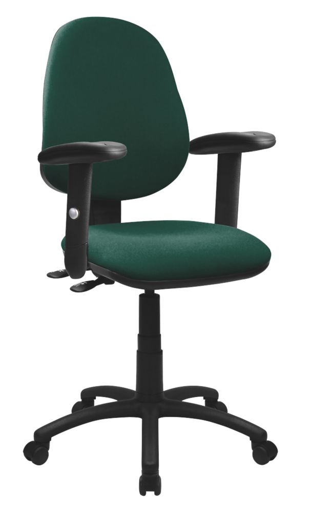 Image of Nautilus Designs Java 300 Medium Back Task/Operator Chair Height Adjustable Arms Green 