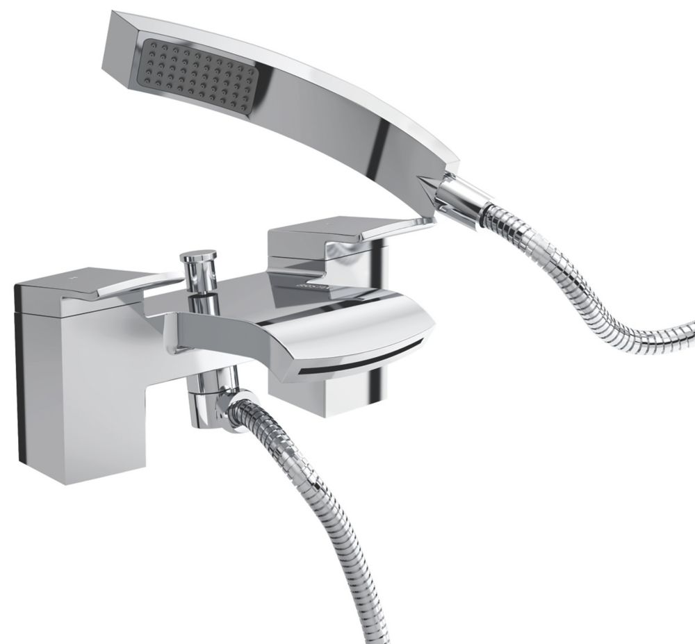 Image of Bristan Descent Deck-Mounted Bath Shower Mixer Tap Chrome 