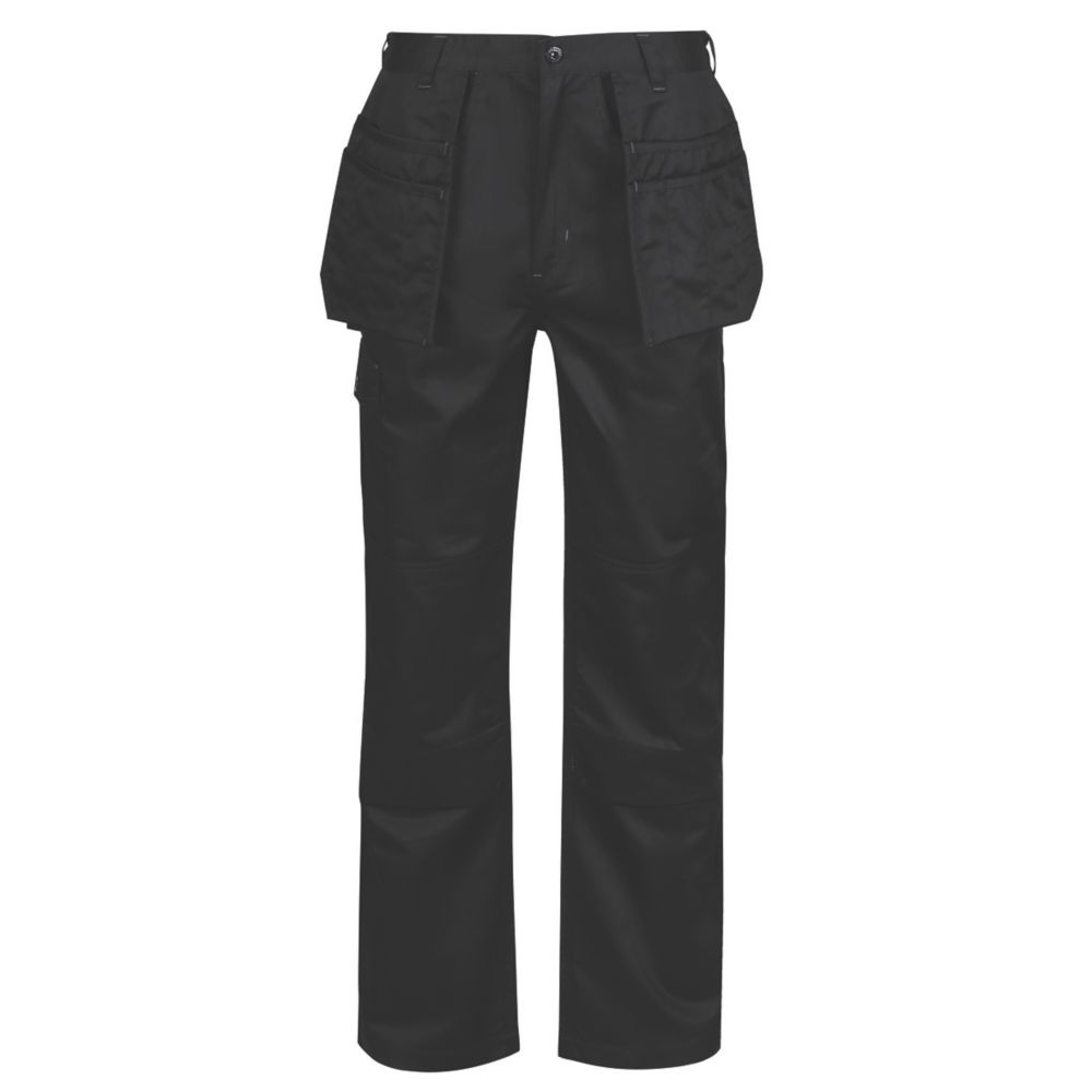 Image of Regatta Pro Cargo Holster Trousers Black 30" W 31" L 