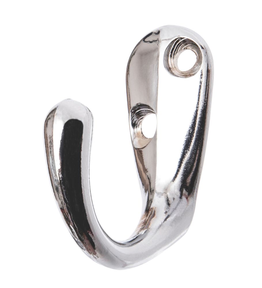 Image of Smith & Locke Robe Hooks Polished Chrome 48mm 5 Pack 