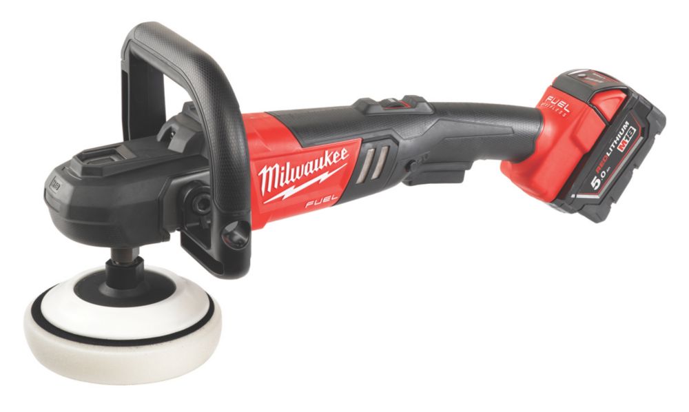 Image of Milwaukee M18FAP FUEL 180mm 18V 2 x 5.0Ah Li-Ion RedLithium Brushless Cordless Polisher 