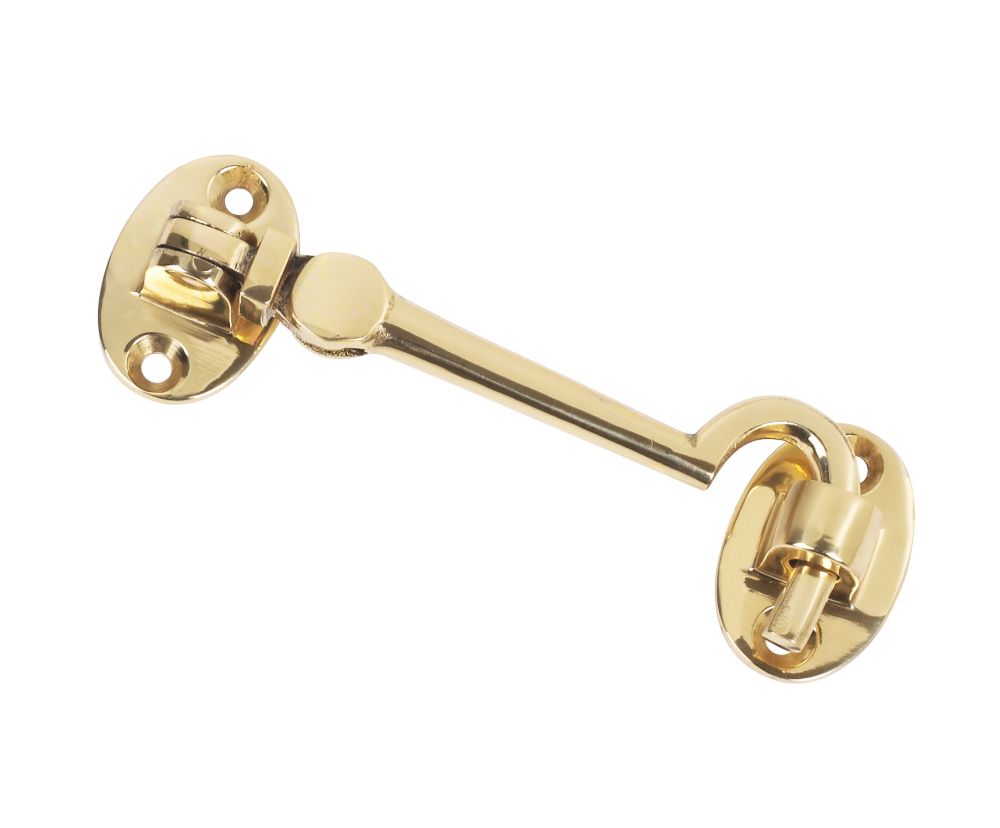 Image of Cabin Hook Polished Brass 100mm 