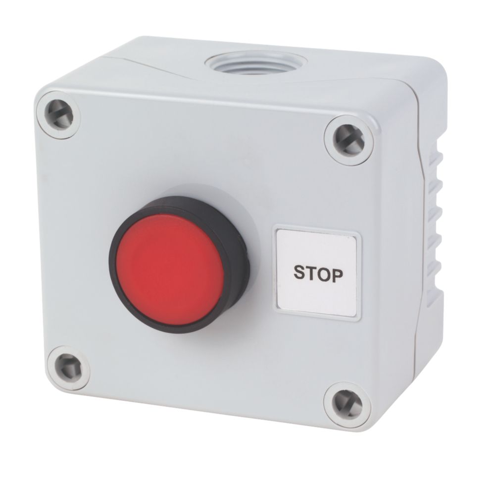 Image of Hylec 1DE.01.04AG-SF Double Pole Flush Push-Button Isolator Switch NO/NC 