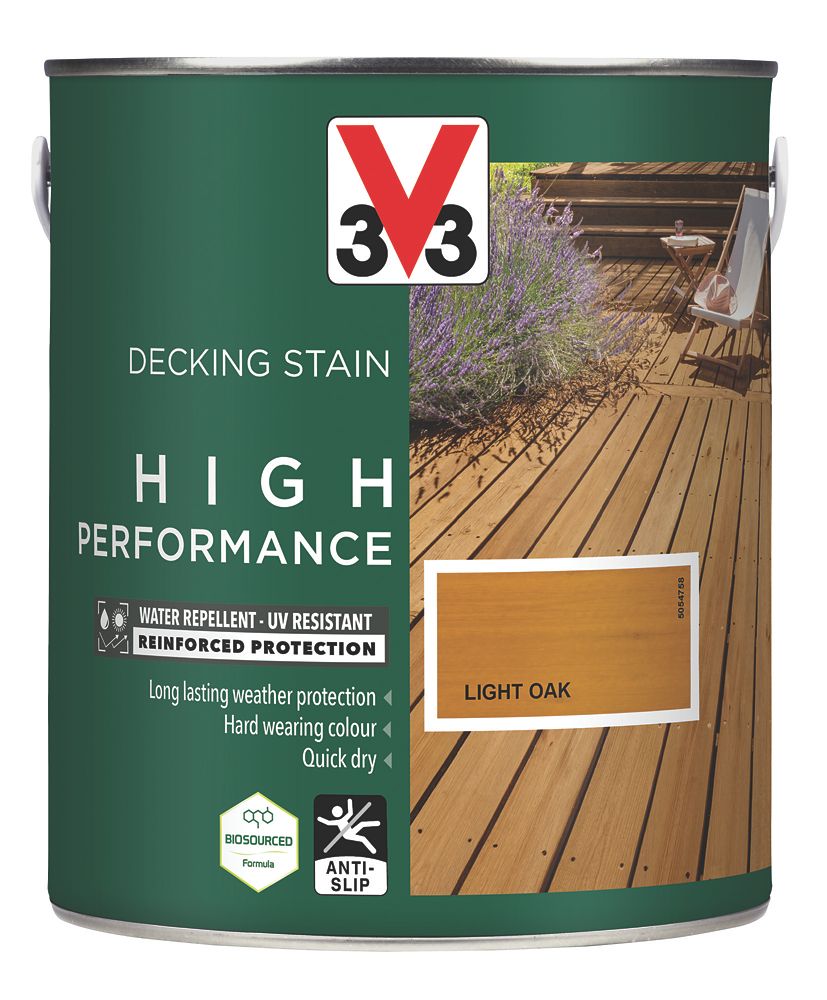Image of V33 High Performance Decking Stain Light Oak 2.5Ltr 