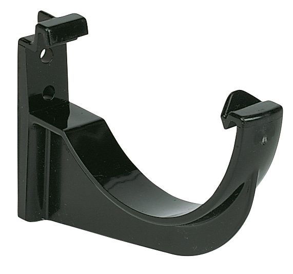Image of FloPlast Half Round Fascia Brackets Black 112mm 10 Pack 