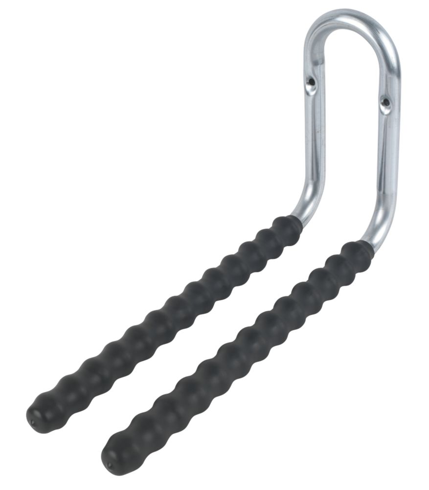 Image of Smith & Locke Heavy Duty Rubber-Sleeved Double Storage Hook Black 215 x 400mm 