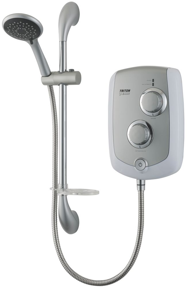 Image of Triton Trance 2nd Generation White / Satin Chrome 9.5kW Manual Electric Shower 