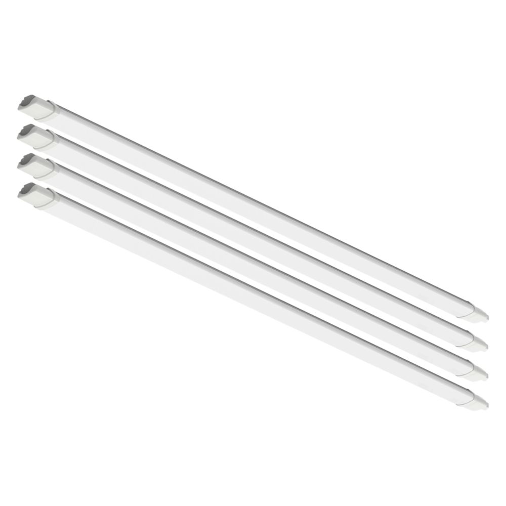 Image of 4lite Twin 6" LED Advantage Batten 50W 6300lm 220-240V 4 Pack 