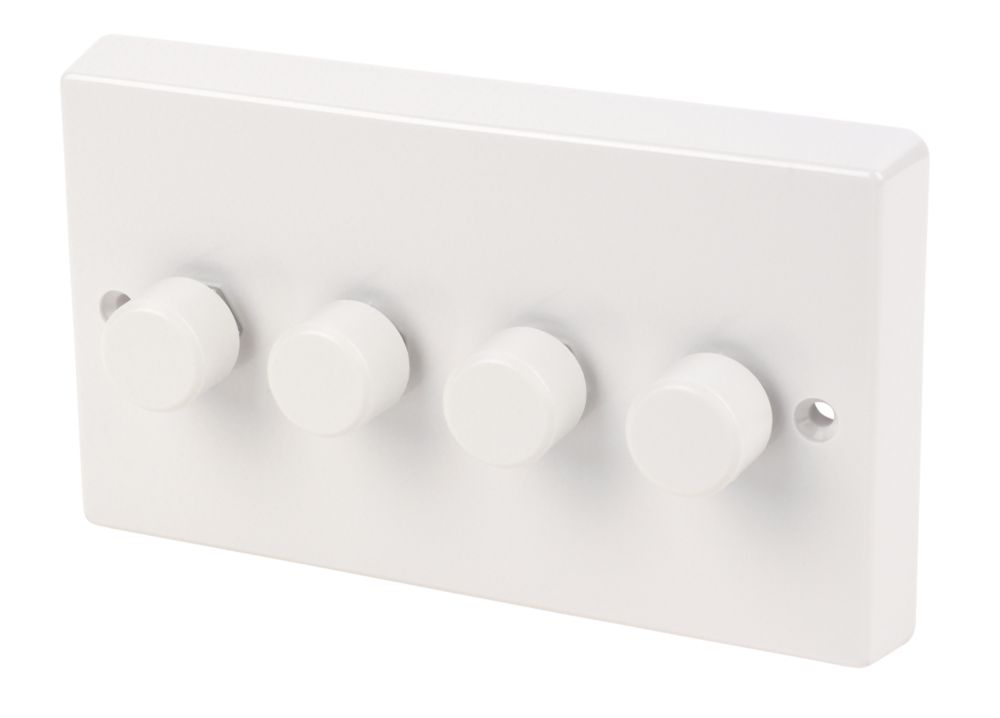 Image of Varilight V-Dim 4-Gang 2-Way Dimmer Switch White 
